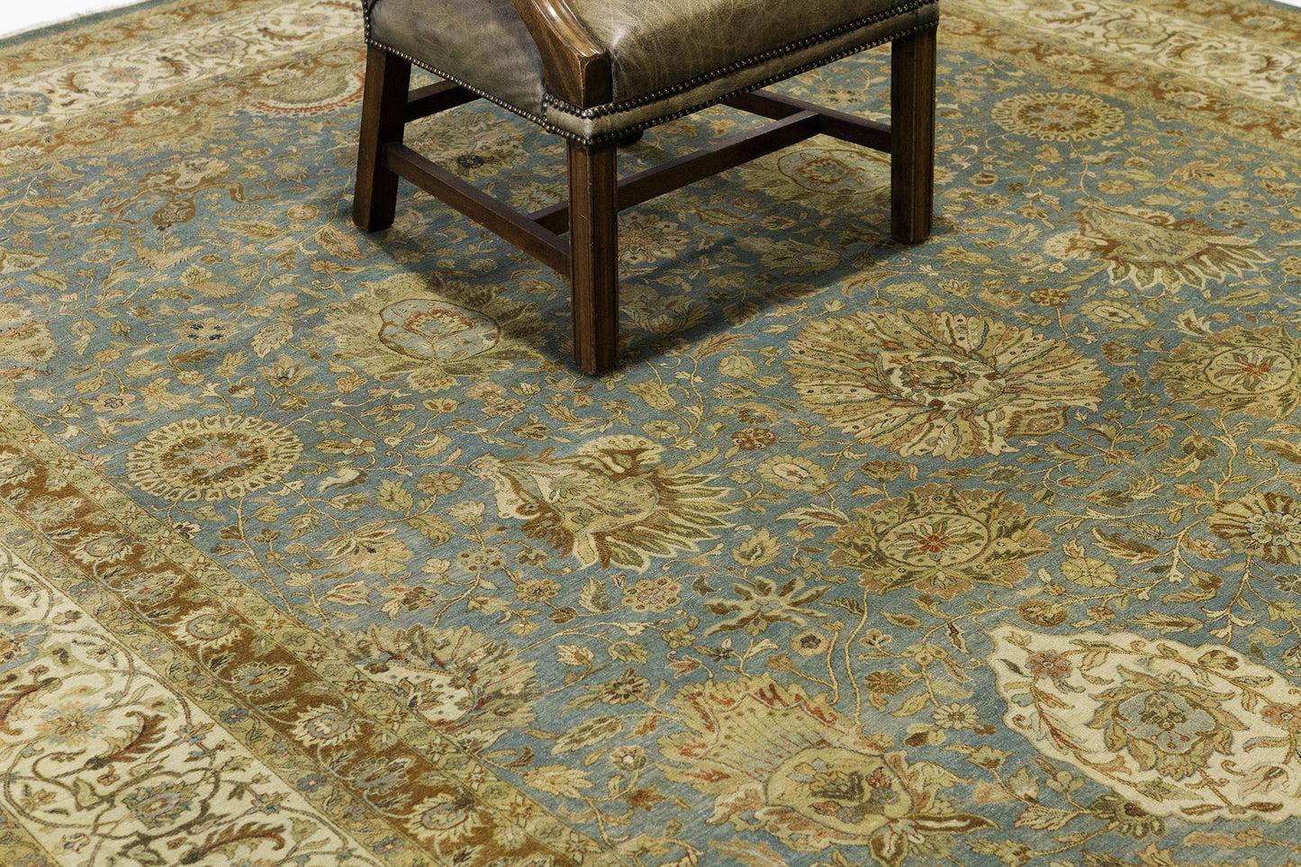 Natural Dye Tabriz Hajijalili Allover Design Rug