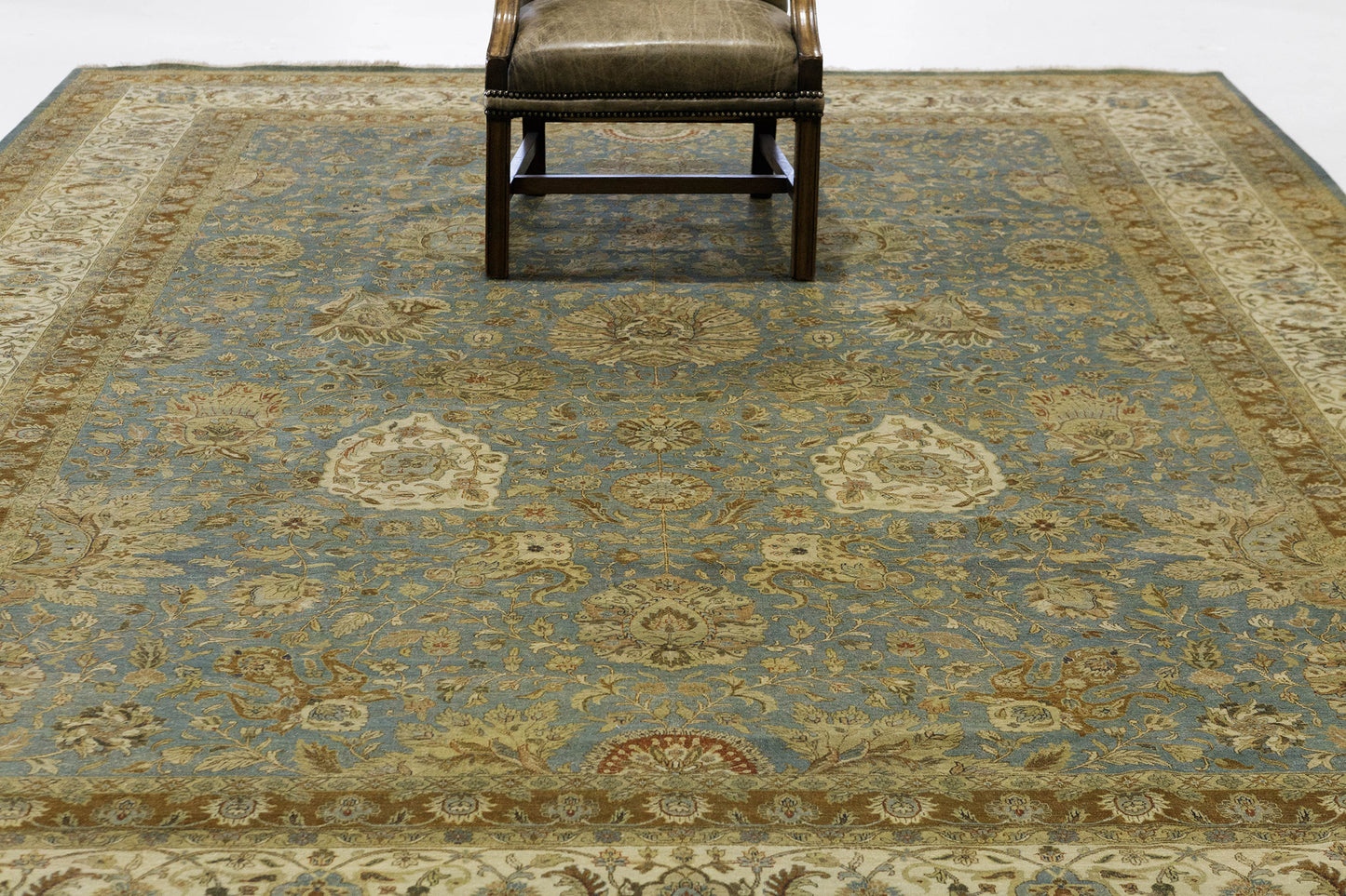 Natural Dye Tabriz Hajijalili Allover Design Rug