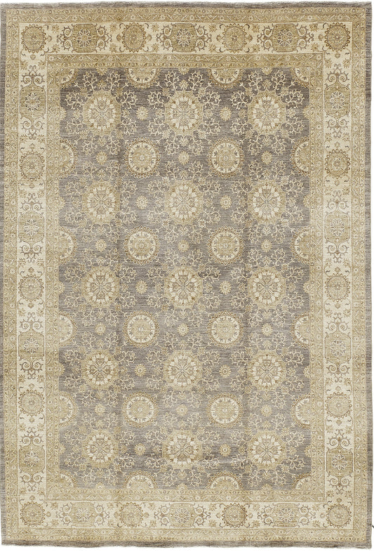 Natural Dye Tabriz Allover Design Rug D5558