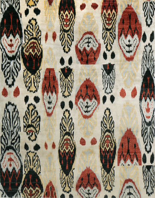 Ikat Design Rug Zatuni