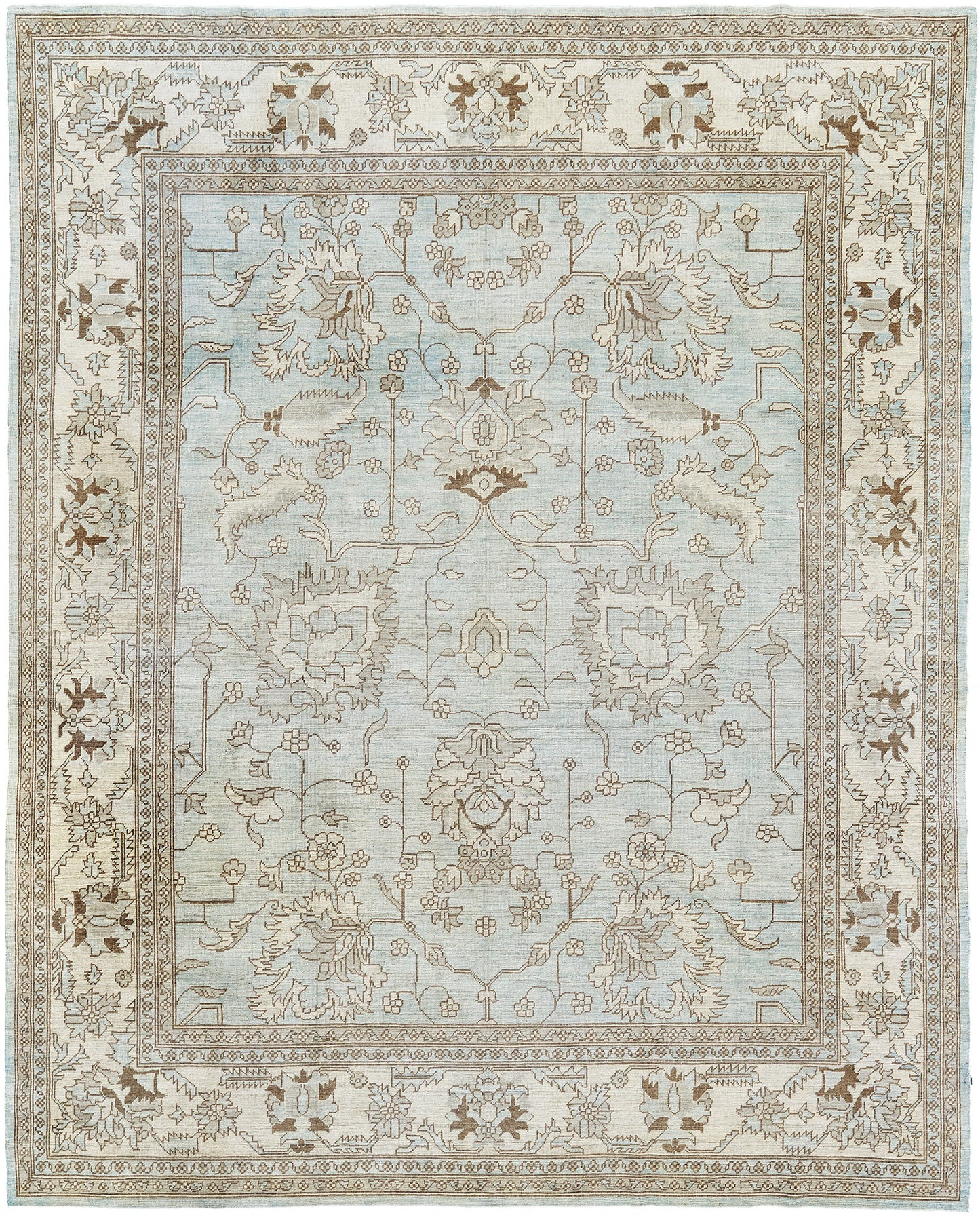 Vintage Style Oushak Revival Rug