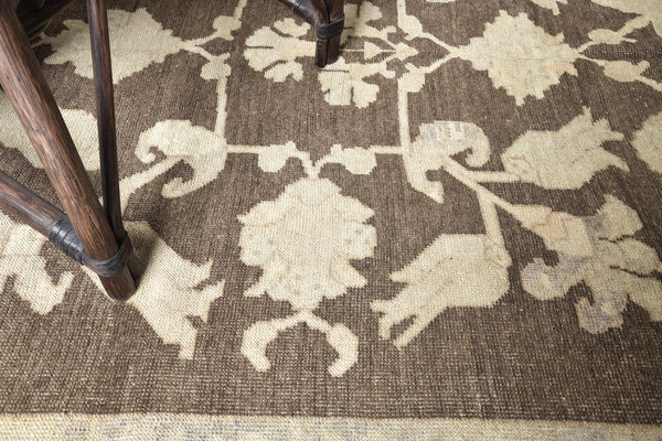 Overdye Vintage Turkish Anatolian Rug - hand-knotted in Turkey - overhead flat lay view