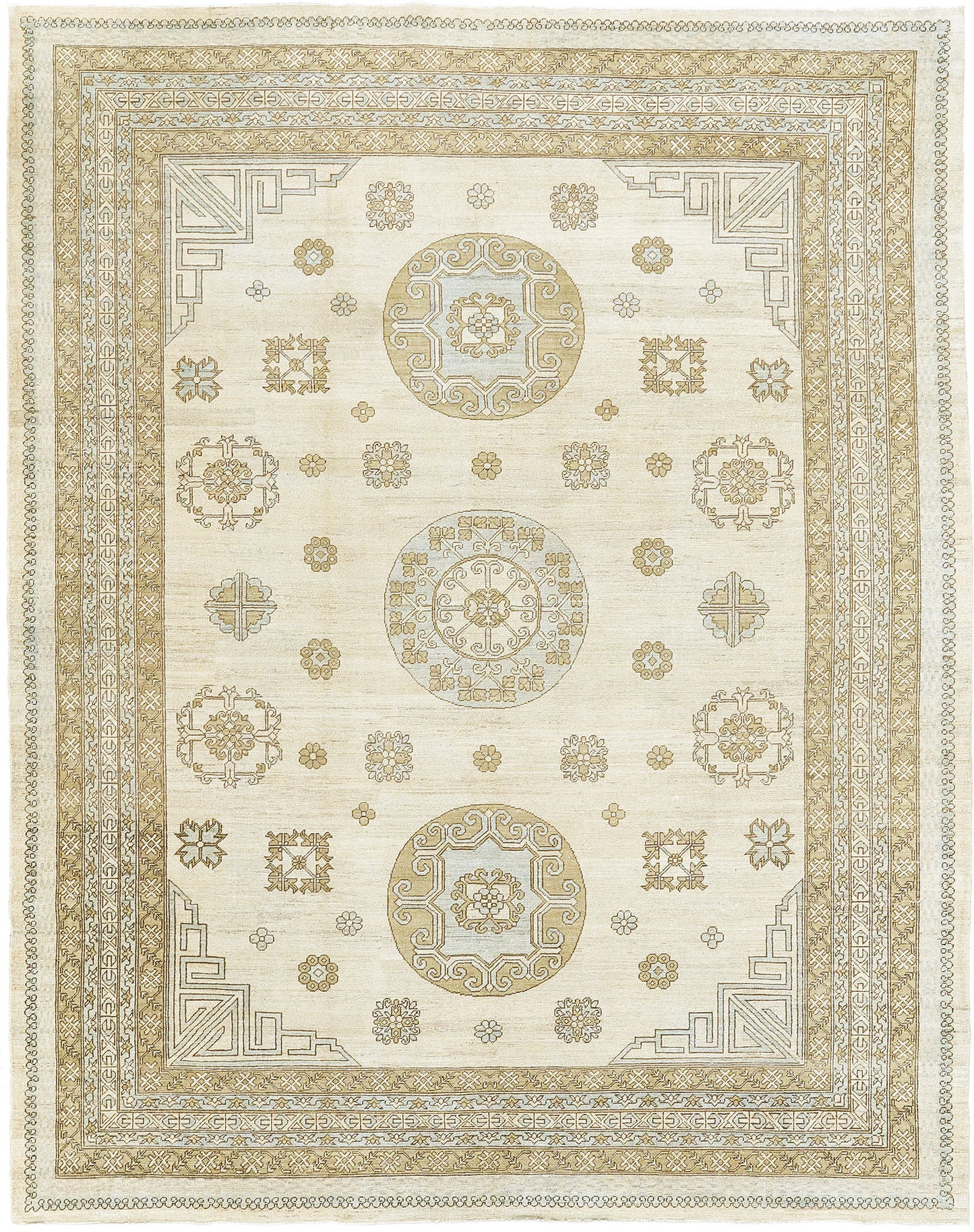 Vintage Style Khotan Revival Rug