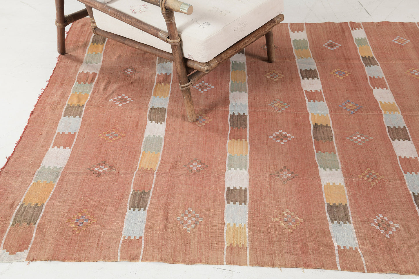 Vintage Style African Tribal Flat Weave Kilim