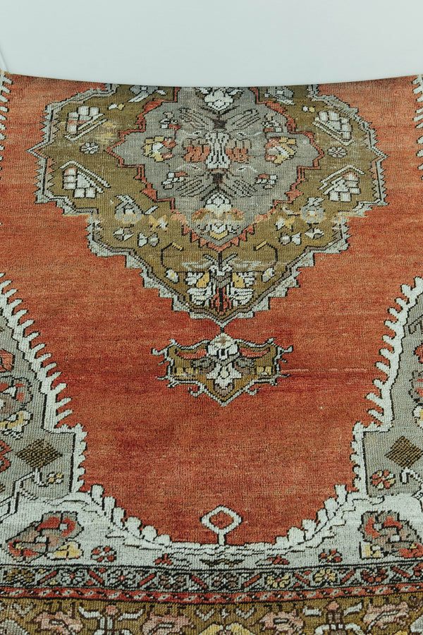Vintage Turkish Anatolian Rug - hand-knotted in Turkey - styled in room setting [#72]