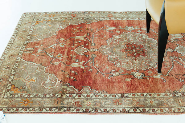 Vintage Turkish Anatolian Rug - hand-knotted in Turkey - styled in room setting [#71]