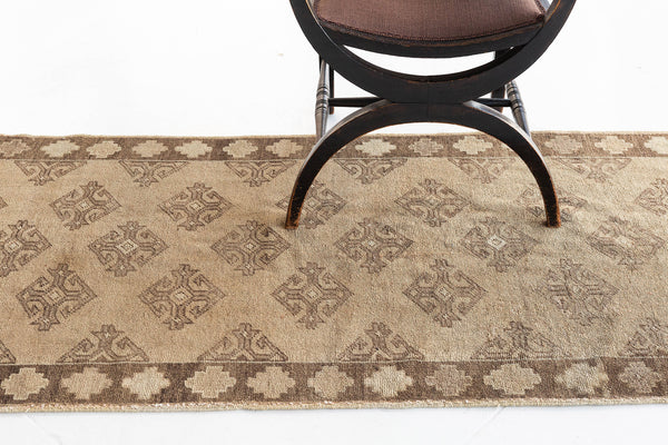 Vintage Turkish Anatolian Runner - hand-knotted in Turkey - close-up of weave texture and pile [#14]