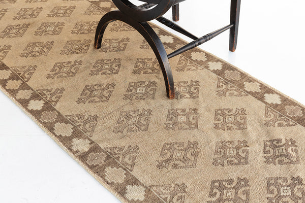 Vintage Turkish Anatolian Runner - hand-knotted in Turkey - detailed border and fringe [#14]