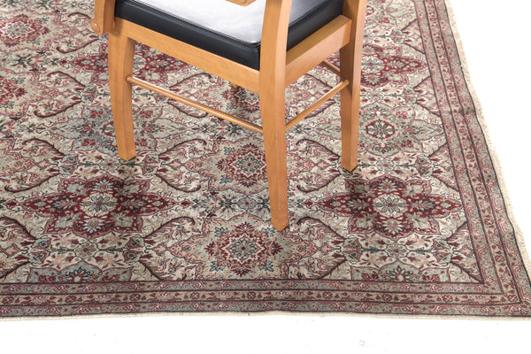 Antique Turkish Sivas Rug - hand-knotted in Turkey - full length showing color variation [#1]