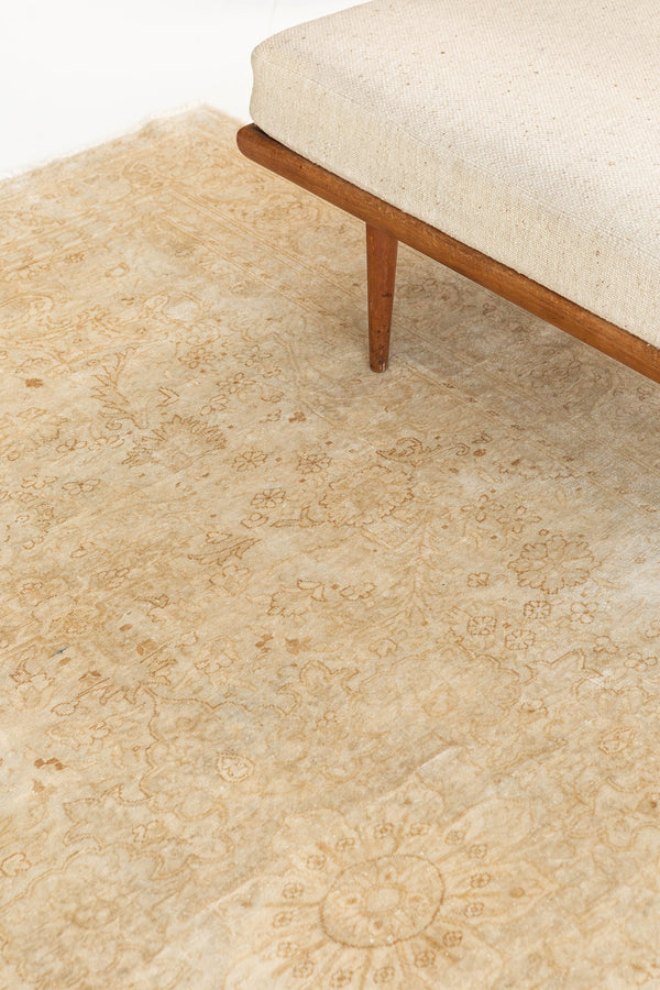 Vintage Turkish Pure Silk Sivas Rug - hand-knotted in Turkey - close-up of weave texture and pile