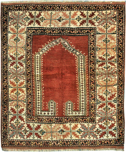 Vintage Turkish Anatolian Square Rug