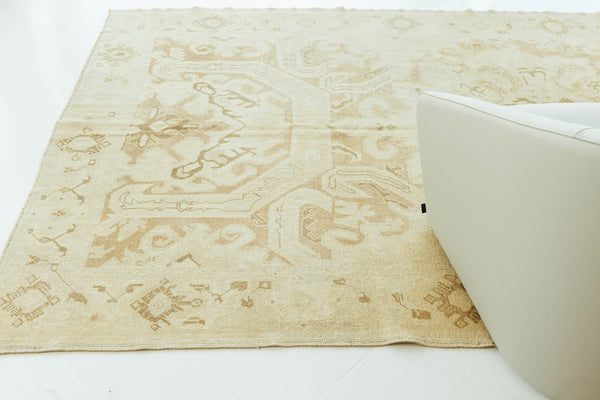 Vintage Turkish Anatolian Rug - hand-knotted in Turkey - styled in room setting [#65]