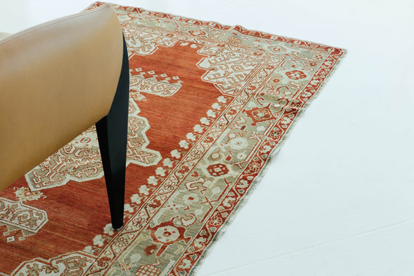 Vintage Turkish Anatolian Rug - hand-knotted in Turkey - detailed border and fringe [#61]