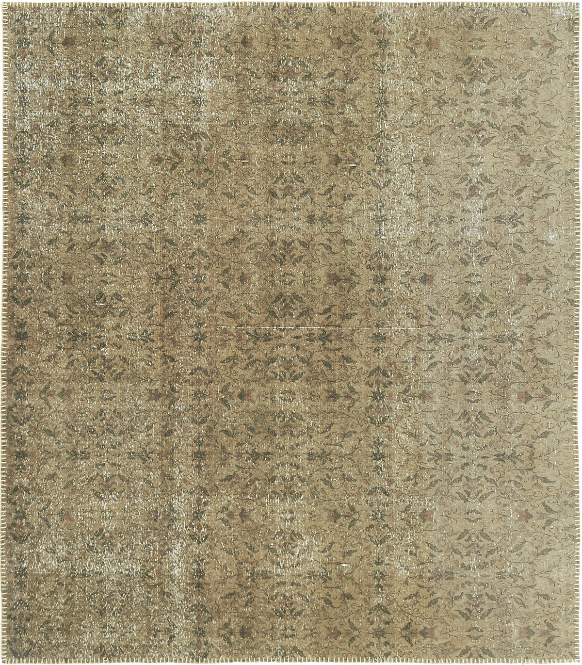 Overdyed Vintage Turkish Anatolian Square Rug - hand-knotted in Turkey - one-of-a-kind handmade area rug