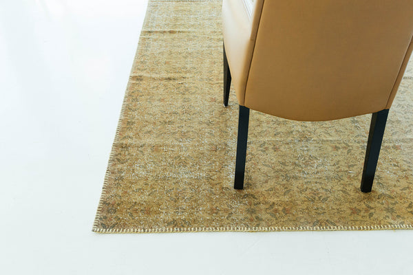 Overdyed Vintage Turkish Anatolian Square Rug - hand-knotted in Turkey - styled in room setting