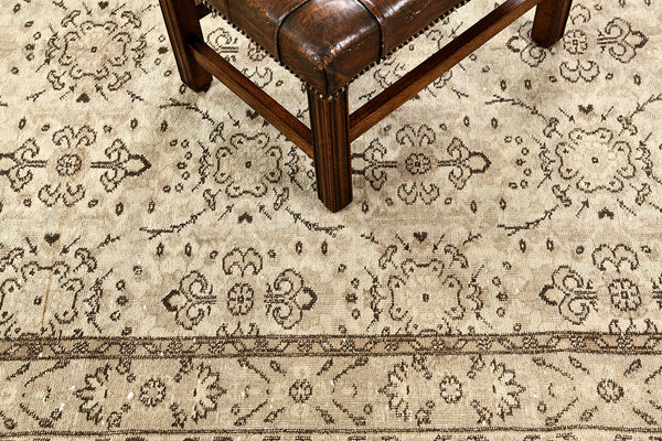 Vintage Turkish Anatolian Rug - hand-knotted in Turkey - styled in room setting [#62]