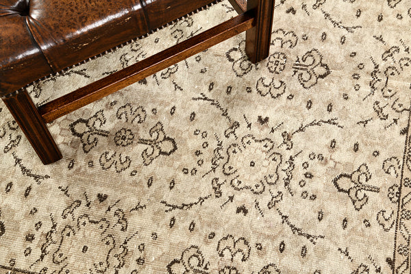 Vintage Turkish Anatolian Rug - hand-knotted in Turkey - overhead flat lay view [#62]