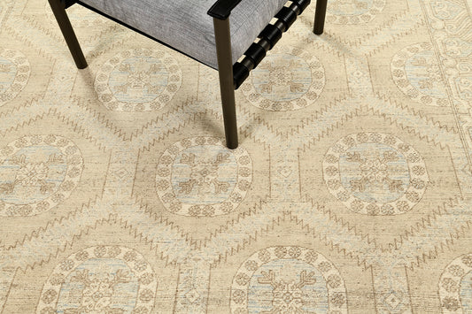 Vintage Style Arts and Crafts Design Rug