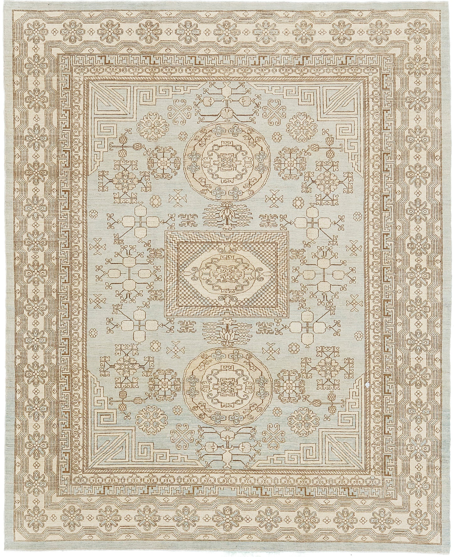 Vintage Style 18 Century Khotan Revival Rug