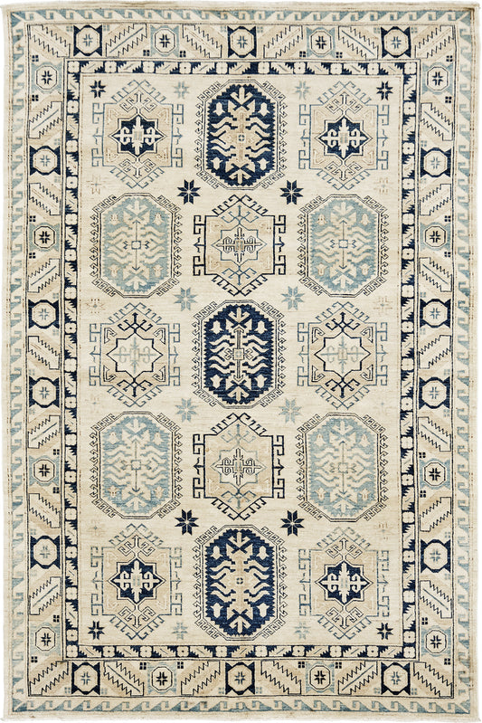 Vintage Style Shirvan Collection Kazak Design Rug