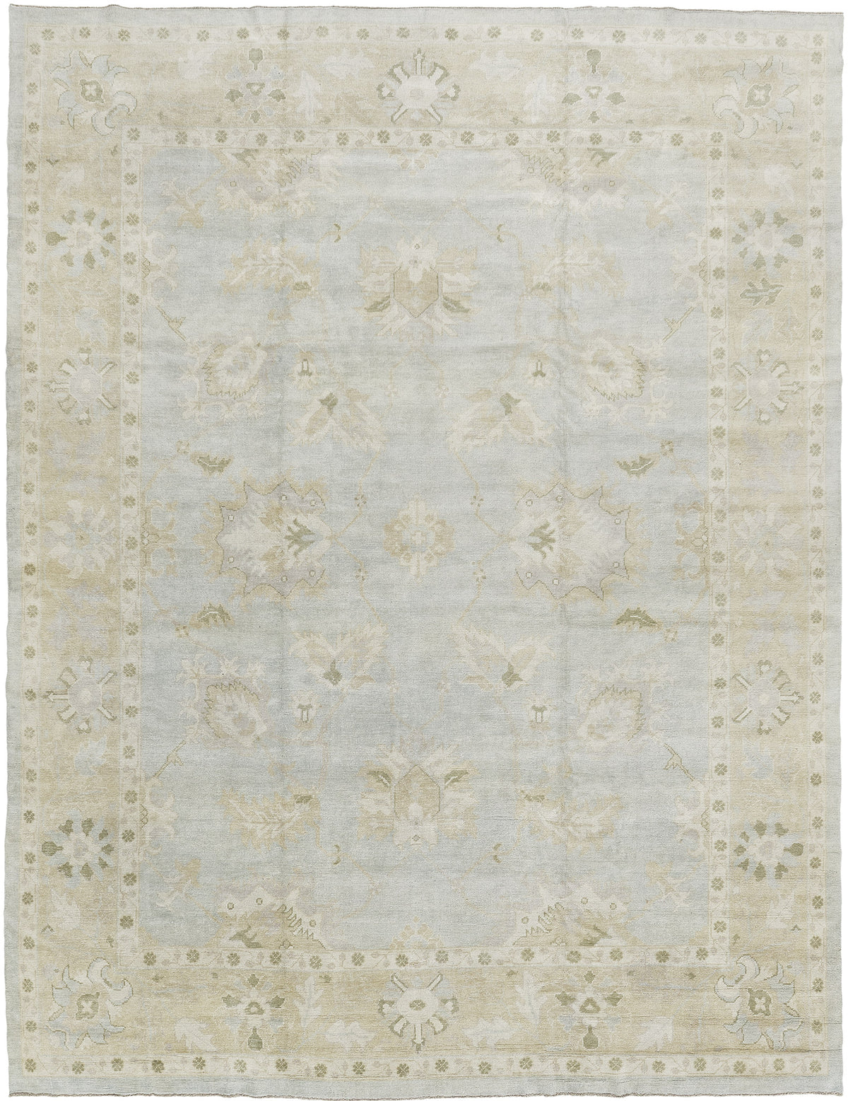 Turkish Oushak Revivial Rug - hand-knotted in Turkey - one-of-a-kind handmade area rug