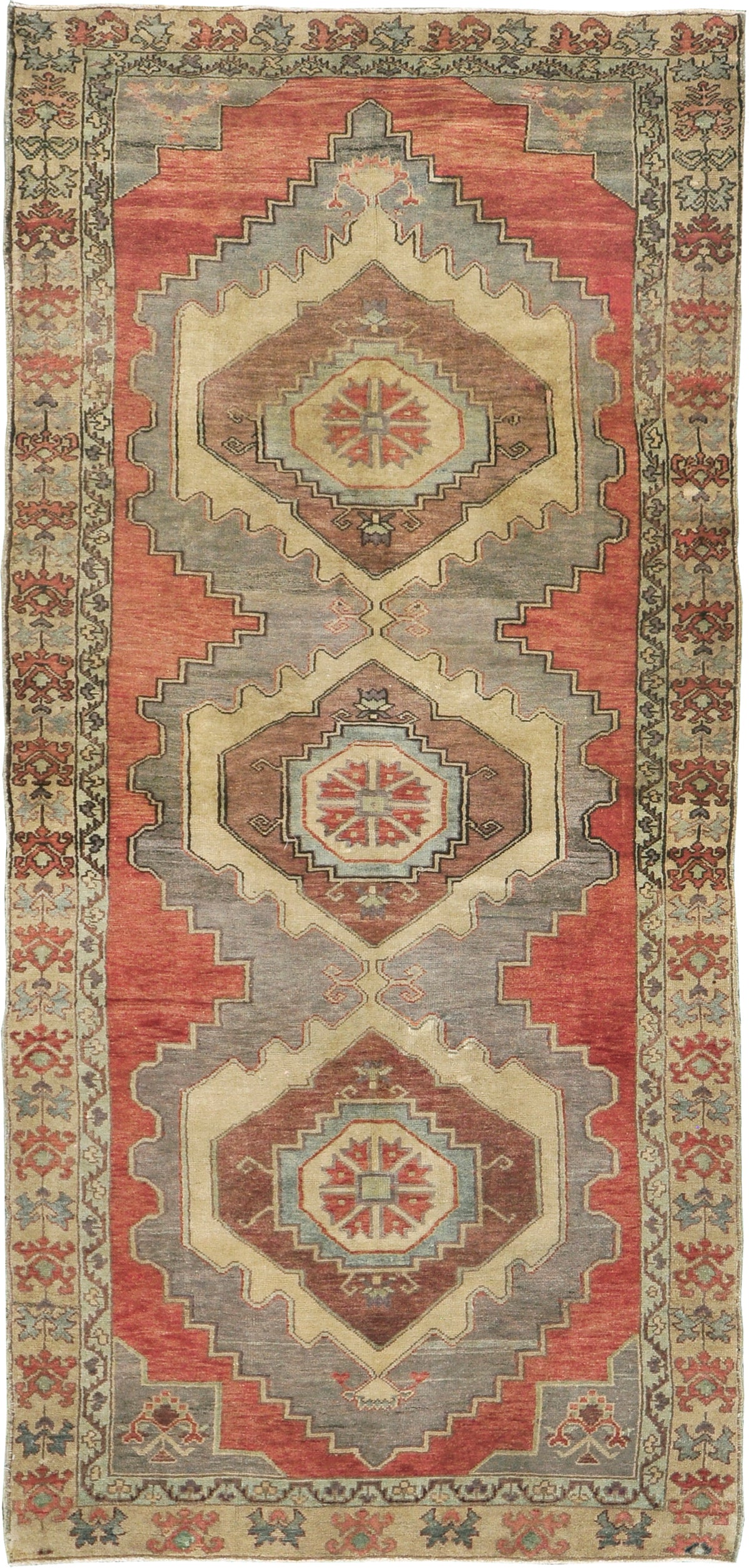 Vintage Turkish Anatolian Runner - hand-knotted in Turkey - one-of-a-kind handmade area rug [#8]