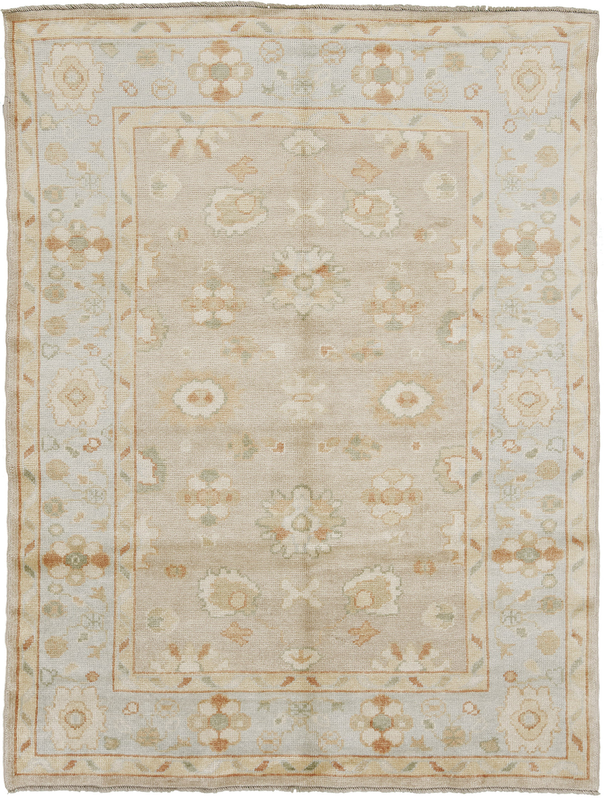 Turkish Oushak Revival Rug - hand-knotted in Turkey - one-of-a-kind handmade area rug [#16]