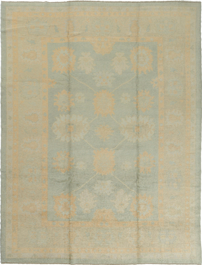 Turkish Oushak Revival Rug - hand-knotted in Turkey - one-of-a-kind handmade area rug [#15]