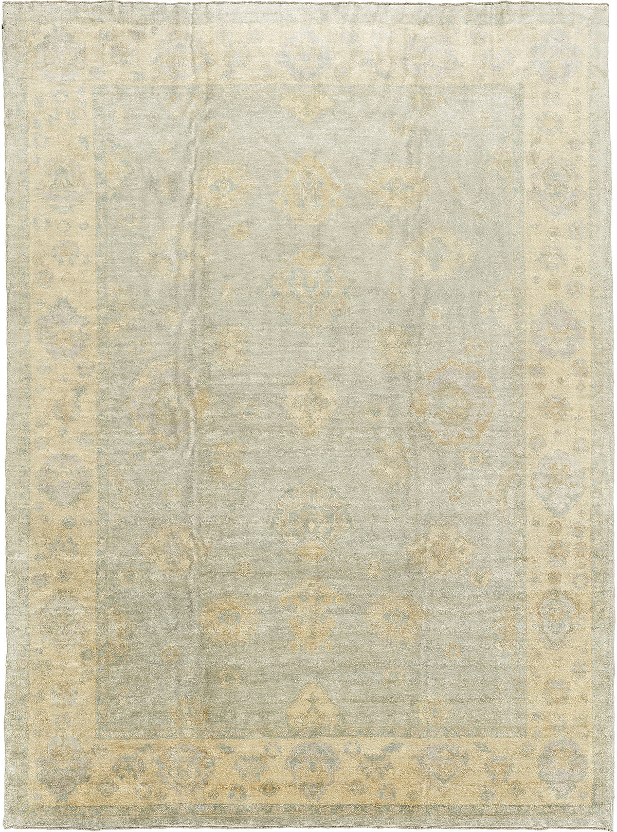 Antique Turkish Oushak Revival Rug - hand-knotted in Turkey - one-of-a-kind handmade area rug