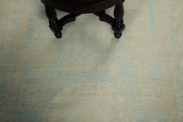 Vintage Style Safira Collection Khotan Design Runner - East Turkestan Khotan - overhead flat lay view [#2]