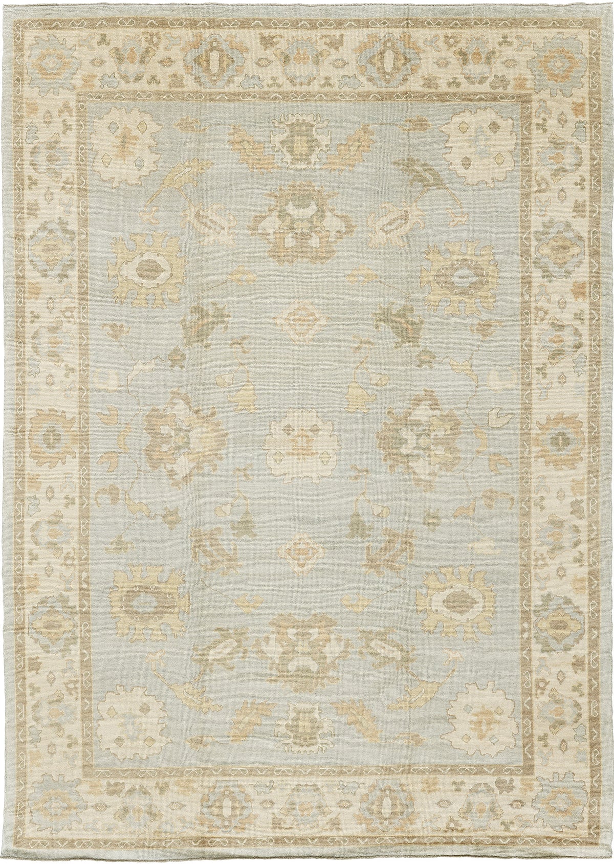 Turkish Oushak Revival Rug - hand-knotted in Turkey - one-of-a-kind handmade area rug [#23]