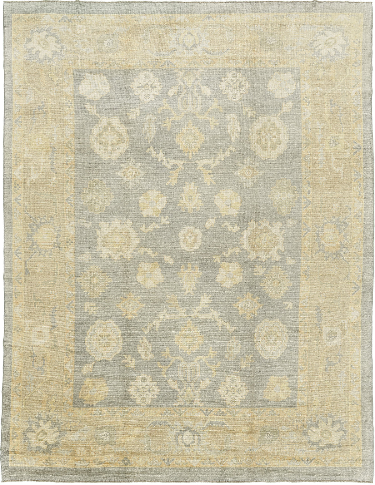 Turkish Oushak Revival Rug - hand-knotted in Turkey - one-of-a-kind handmade area rug [#26]