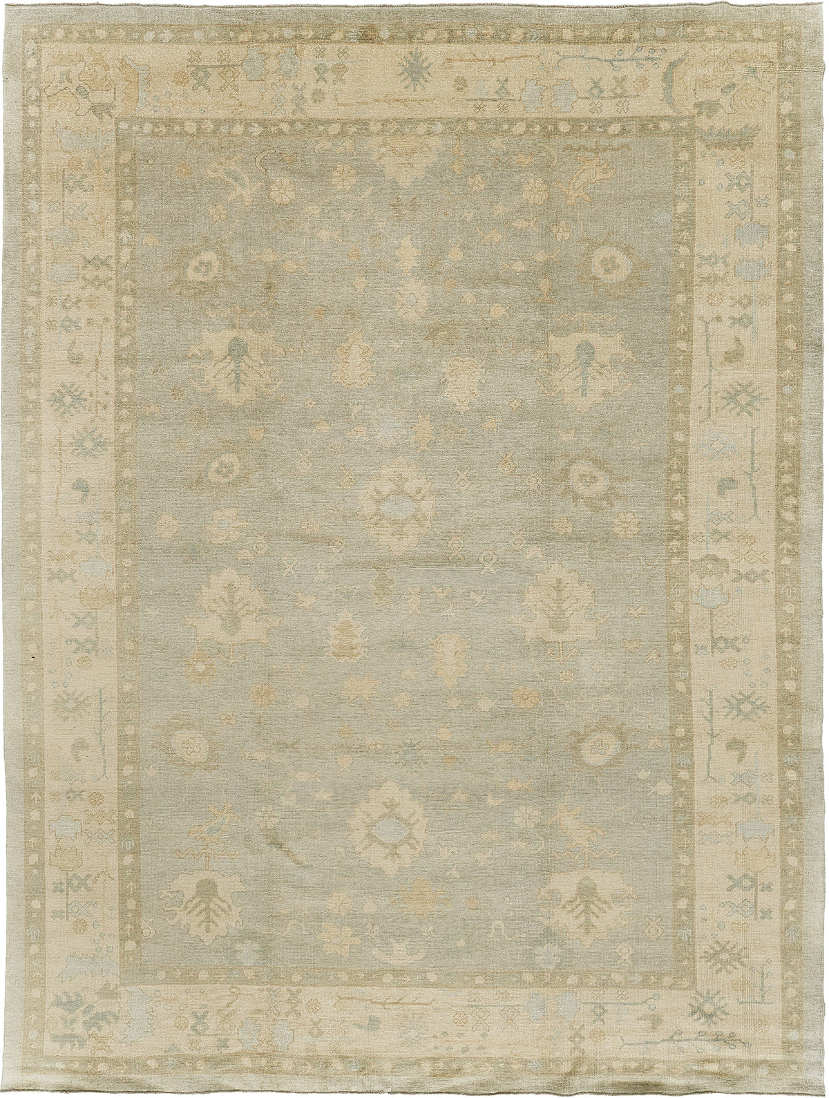 Turkish Oushak Revival Rug - hand-knotted in Turkey - one-of-a-kind handmade area rug [#22]