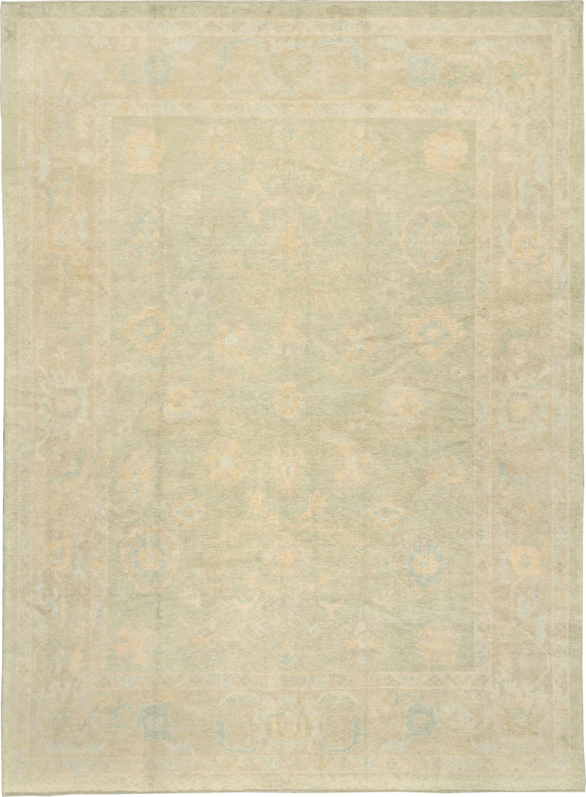 Turkish Oushak Revival Rug - hand-knotted in Turkey - one-of-a-kind handmade area rug [#19]