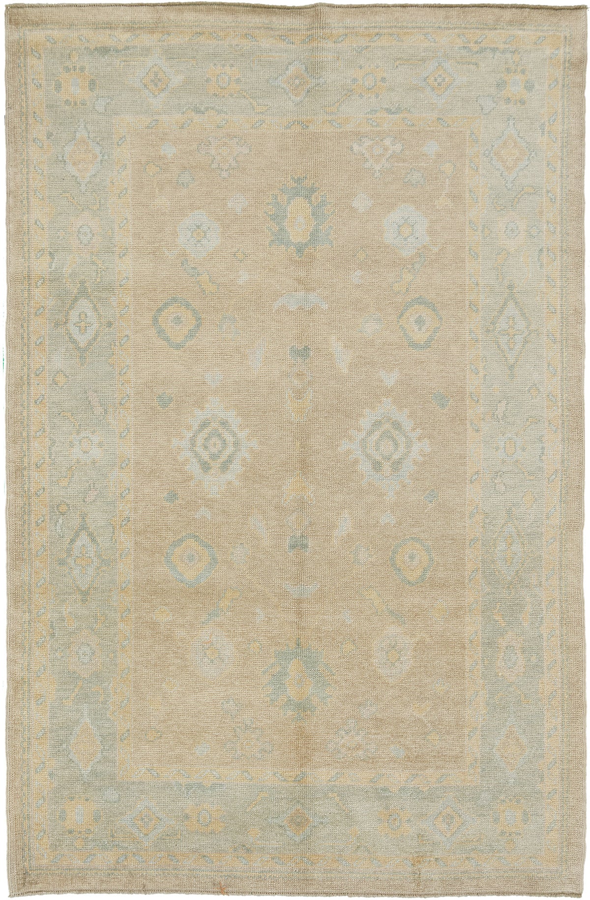 Turkish Oushak Revival Rug - hand-knotted in Turkey - one-of-a-kind handmade area rug [#10]