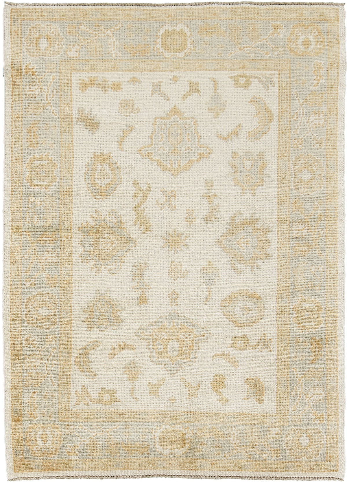 Turkish Oushak Revival Rug - hand-knotted in Turkey - one-of-a-kind handmade area rug [#7]