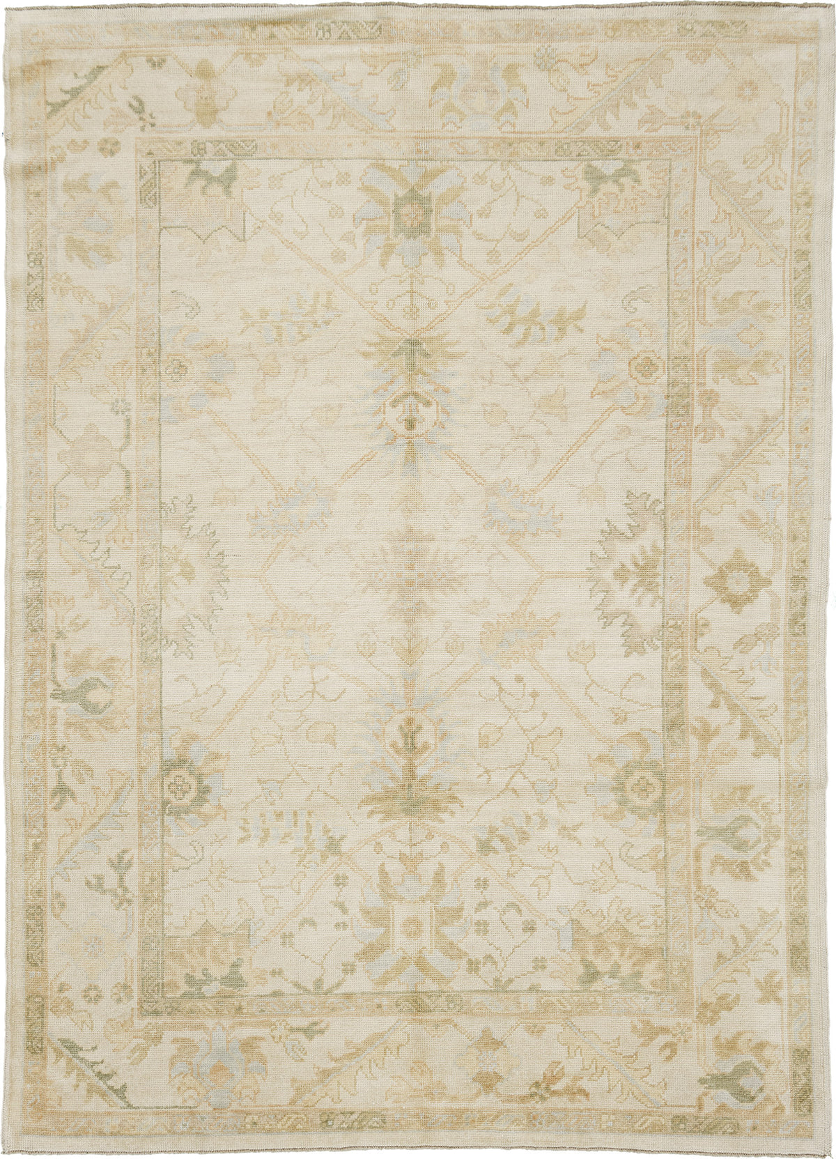 Turkish Oushak Revival Rug - hand-knotted in Turkey - one-of-a-kind handmade area rug [#12]