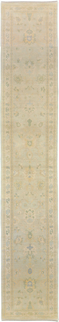 Turkish Oushak Revival Runner - hand-knotted in Turkey - one-of-a-kind handmade area rug [#2]