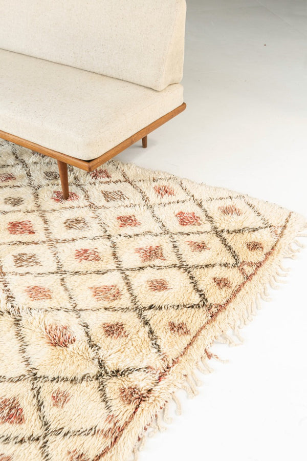 Modern Rug Image 13161 Vintage Moroccan Beni Ourain Tribe Rug