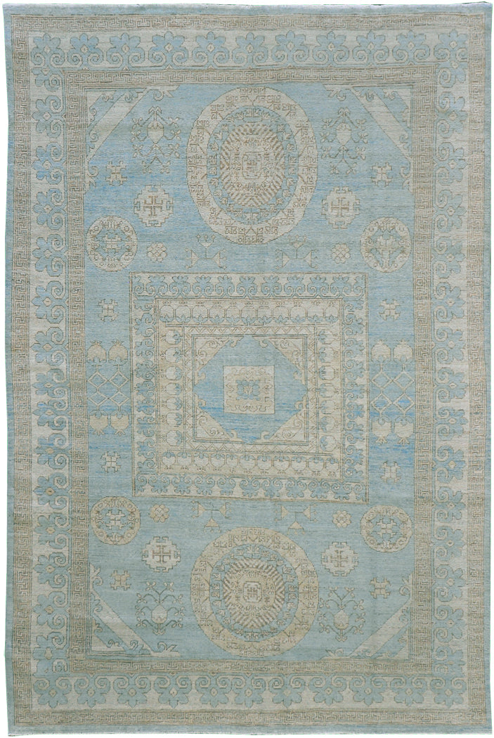 Vintage Style Safira Collection Khotan Design Rug - East Turkestan Khotan - one-of-a-kind handmade area rug [#5]