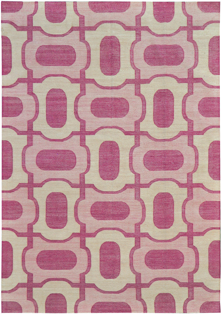 Contemporary Flat-Weave Rug Cielo Collection Gems Fuchsine