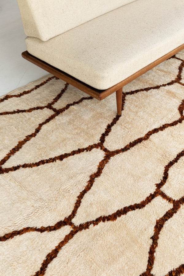 Modern Rug Image 13207 Vintage Moroccan Beni Ourain Tribe Rug