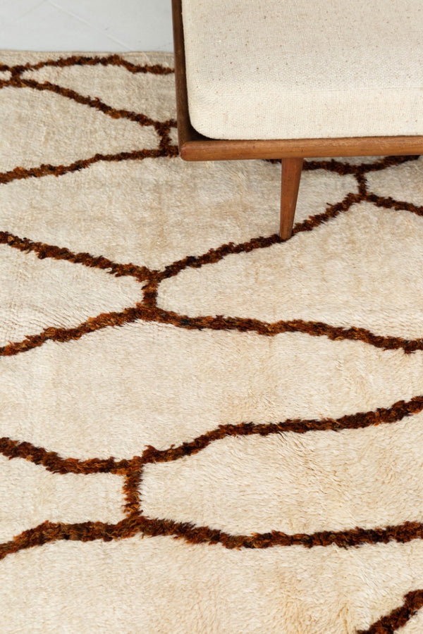 Modern Rug Image 13210 Vintage Moroccan Beni Ourain Tribe Rug