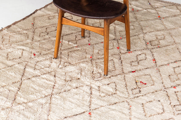 Modern Rug Image 13120 Vintage Moroccan Beni Ourain Tribe Rug