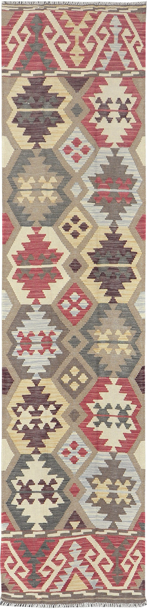 Vintage Style Tribal Natural Dye Flat Weave Kilim