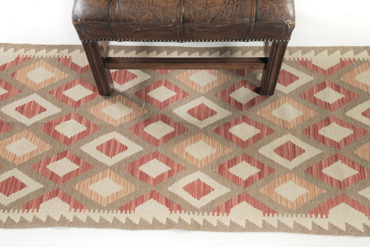Vintage Style Tribal Natural Dye Flat Weave Kilim