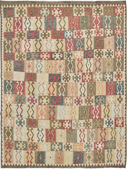 Vintage Style Tribal Natural Dye Flat Weave Kilim