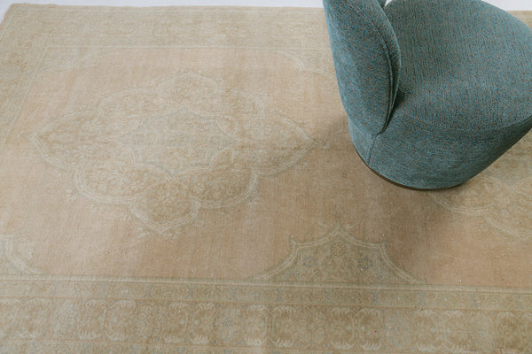 Vintage Turkish Anatolian Runner - hand-knotted in Turkey - overhead flat lay view [#6]