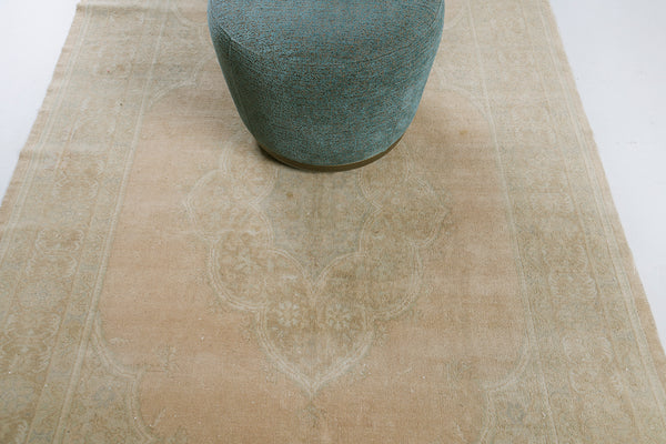 Vintage Turkish Anatolian Runner - hand-knotted in Turkey - close-up of weave texture and pile [#6]