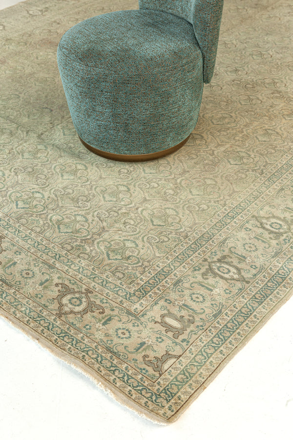 Vintage Turkish Anatolian Rug - hand-knotted in Turkey - styled in room setting [#67]